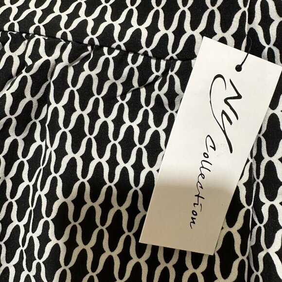 NY Collection Womens XL High Rise Printed Slim Pull On Pleated Front Pants NWT - Picture 9 of 12